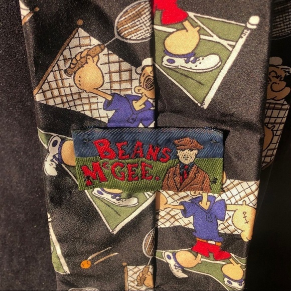 Silk Necktie Popeye Playing Tennis - Picture 3 of 4